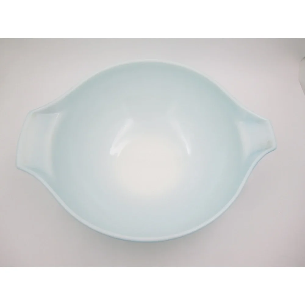 Vtg Pyrex Butterprint Turquoise 444 Cinderella Mixing Bowl 4 Qt Amish Print